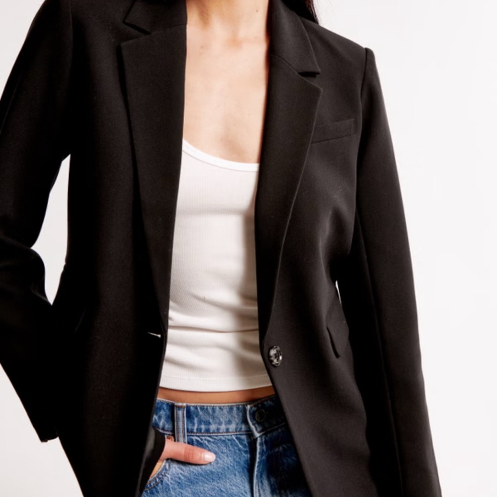Abercrombie & Fitch Classic Suiting Blazer, Small, Black